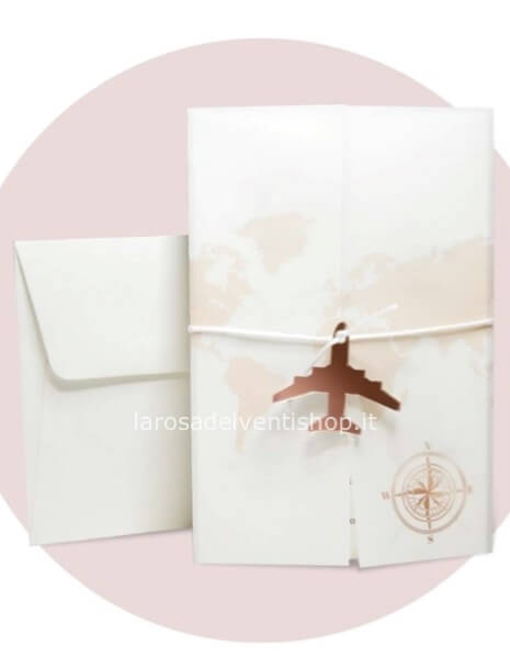 Partecipazione completa di invito e busta F1749 - SENZA MONTAGGIO - ORDINE MINIMO 30 PZ