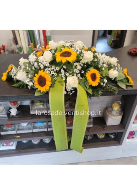 Cuscino funebre colori chiari