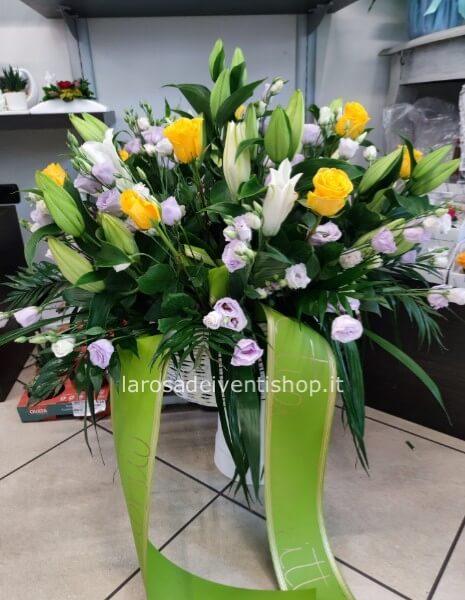 Cesto funebre colori chiari