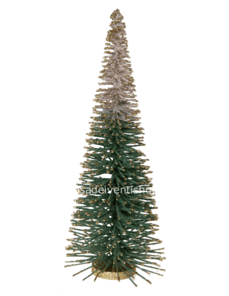 Albero di natale con glitter Verde Oro e Crema