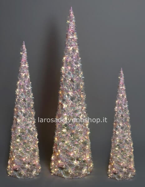 Cono in Ratten Perlato bianco con Led