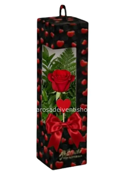 Everyday box Middle Misure in cm: 9×9 h30 - Con 1 rosa