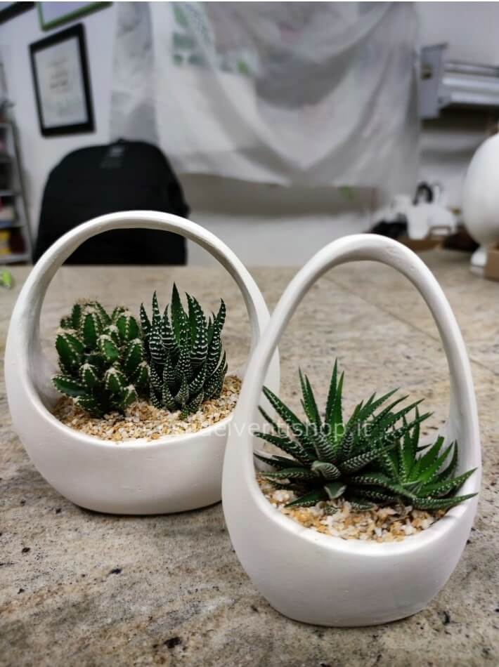Cestino per piante grasse, vaso in ceramica per piante grasse, piccolo vaso per la casa, vaso per fiori, vaso unico per cactus con foro, decorazione per casa, ufficio e giardino (giallo Cestino per piante grasse, vaso in ceramica per piante grasse, piccolo vaso per la casa, vaso per fiori, vaso unico per cactus con foro, decorazione per casa, ufficio e giardino (giallo